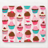 Moderne rosa kleine Kuchen Girly Mousepad (Vorne)