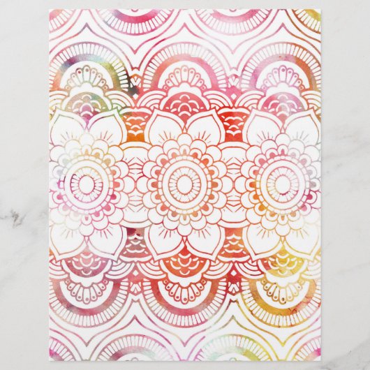 Moderne Rosa Korallenflorala Flyer (Vorne)