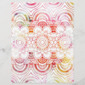 Moderne Rosa Korallenflorala Flyer (Hinten)