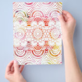 Moderne Rosa Korallenflorala Flyer (Hand)