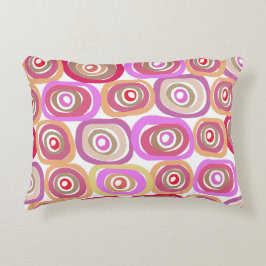 Moderne rosa Kreise dekoratives Akzent Kissen