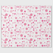 Moderne rosa Kreise und Punkte Geschenkpapier (Flach)