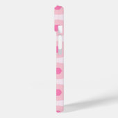 Moderne rosa Kreispunkte Geometrische Monogramm-Ma Case-Mate iPhone Hülle (Rückseite / Links)