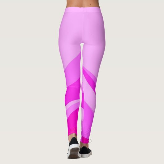 Moderne rosa Leggings. Leggings (Rückseite)