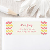 Moderne rosa Lemonade Zickzack Adresse (Insitu)