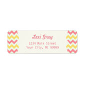 Moderne rosa Lemonade Zickzack Adresse (Vorne)