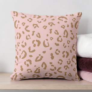 Moderne rosa Leopard Abstrakte Geparden Kissen