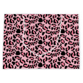 Moderne rosa Leopard Muster Tier Große Geschenktüte (Vorderseite)