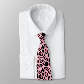 Moderne rosa Leopard Muster Tier Krawatte (Gebunden)