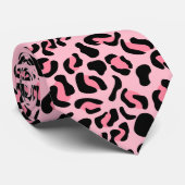 Moderne rosa Leopard Muster Tier Krawatte (Gerollt)