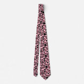 Moderne rosa Leopard Muster Tier Krawatte (Rückseite)