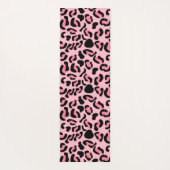 Moderne rosa Leopard Muster Tier Yogamatte (Rückseite)