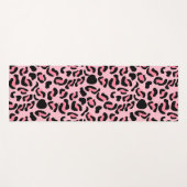 Moderne rosa Leopard Muster Tier Yogamatte (Vorderseite (Horizontal))