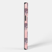 Moderne rosa Leopard-Tiermuster iPhone Hülle (Rechte Seite)