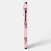 Moderne rosa Leopard-Tiermuster iPhone Hülle (Linke Seite)