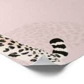 Moderne rosa Leoparden Jungle Tiere Poster (Ecke)