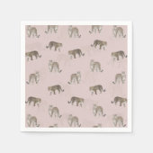 Moderne rosa Leoparden Jungle Tiere Serviette (Vorderseite)