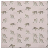 Moderne rosa Leoparden Jungle Tiere Stoff (Muster)
