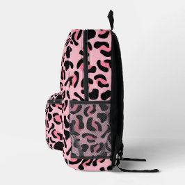 Moderne rosa Leopardendruck Tiere Bedruckter Rucksack