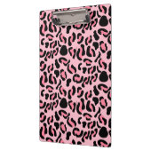 Moderne rosa Leopardendruck Tiere Klemmbrett (Links)