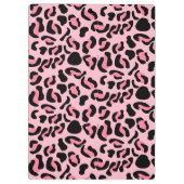 Moderne rosa Leopardendruck Tiere Klemmbrett (Rückseite)