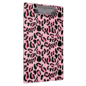 Moderne rosa Leopardendruck Tiere Klemmbrett (Rechts)