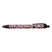 Moderne rosa Leopardenmuster Tier Kugelschreiber (Oberseite)