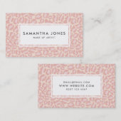 Moderne rosa Leopardrucke macht Künstler Visitenkarte (Vorne/Hinten)