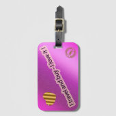 Moderne rosa Liebe Gepäckanhänger (Vorderseite Vertikal)