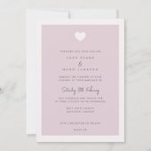 Moderne rosa Liebe Herzenslust Einladung (Vorderseite)