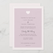 Moderne rosa Liebe Herzenslust Einladung (Vorne/Hinten)