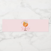 Moderne rosa Liebe im First Spritz Brautparty Wasserflaschenetikett (Einzelnes Label)