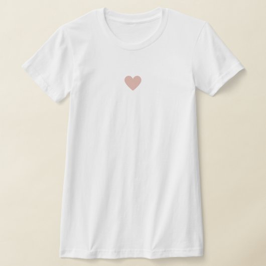 Moderne Rosa Liebe Stilvolle Chic Custom T-Shirt (Ablage )