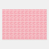 Moderne rosa Liebe Valentinstag Geschenkpapier Set (Vorderseite 2)