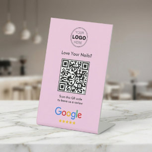 Moderne Rosa Lieben Sie Ihre Nägel Google Bewertun Sockelschild