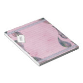 Moderne rosa Lila Abstrakte Linde Notizblock (angewinkelt)