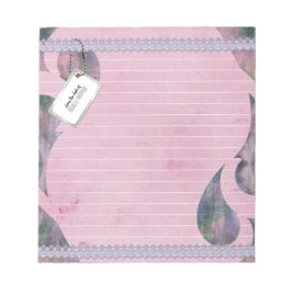 Moderne rosa Lila Abstrakte Linde Notizblock