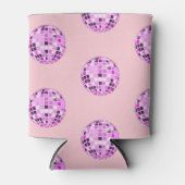 Moderne rosa Lila Diskothek Ball Muster Pastellros Dosenkühler (Vorderseite)
