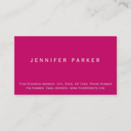 Moderne rosa Lila, einfache Schlichte Visitenkarte