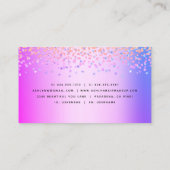 Moderne rosa lila Friseursalon Visitenkarte (Rückseite)