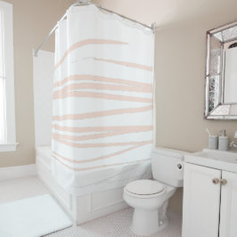 Moderne rosa Linien, Abstrakte Kunst Duschvorhang