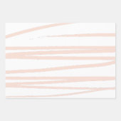 Moderne rosa Linien, Abstrakte Kunst Geschenkpapier Set (Vorderseite)