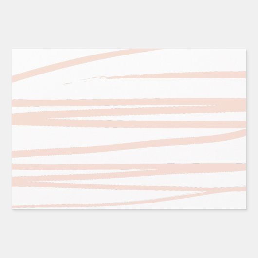 Moderne rosa Linien, Abstrakte Kunst Geschenkpapier Set (Vorderseite)