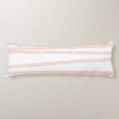 Moderne rosa Linien, Abstrakte Kunst Seitenschläferkissen (Vorderseite)