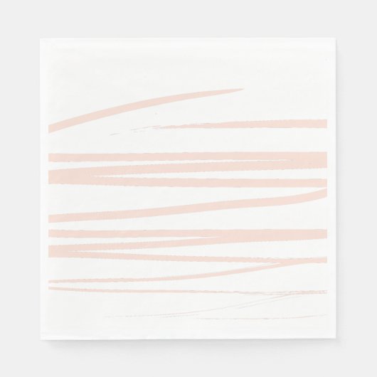 Moderne rosa Linien, Abstrakte Kunst Serviette (Vorderseite)