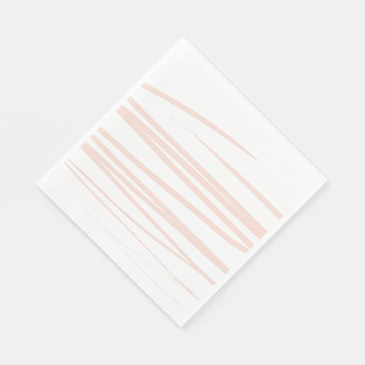 Moderne rosa Linien, Abstrakte Kunst Serviette (Ecke)