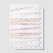 Moderne Rosa Linien, Abstraktes Brautparty Pergament Einladungen (Versetzt (Einladung))