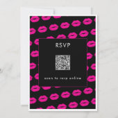 Moderne rosa Lippen Fünfzig fantastischer Geburtst Einladung (Rückseite)
