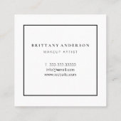 Moderne Rosa-Lippen mit schick rosa Farbtupfer Quadratische Visitenkarte (Rückseite)