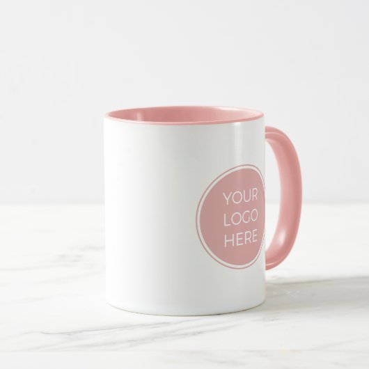 Moderne Rosa-Logo-Tasse Tasse (VorderseiteRechts)
